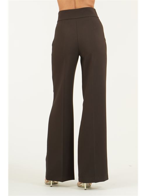 Pantalone palazzo in cady elastico GM by Gai Mattiolo | GM4321MORO